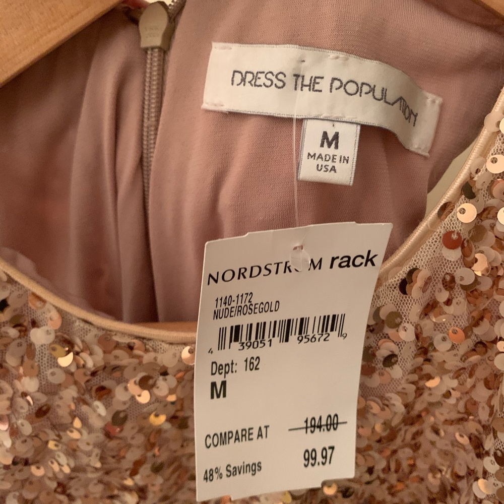 NWT Dress the Population Sequined Dress